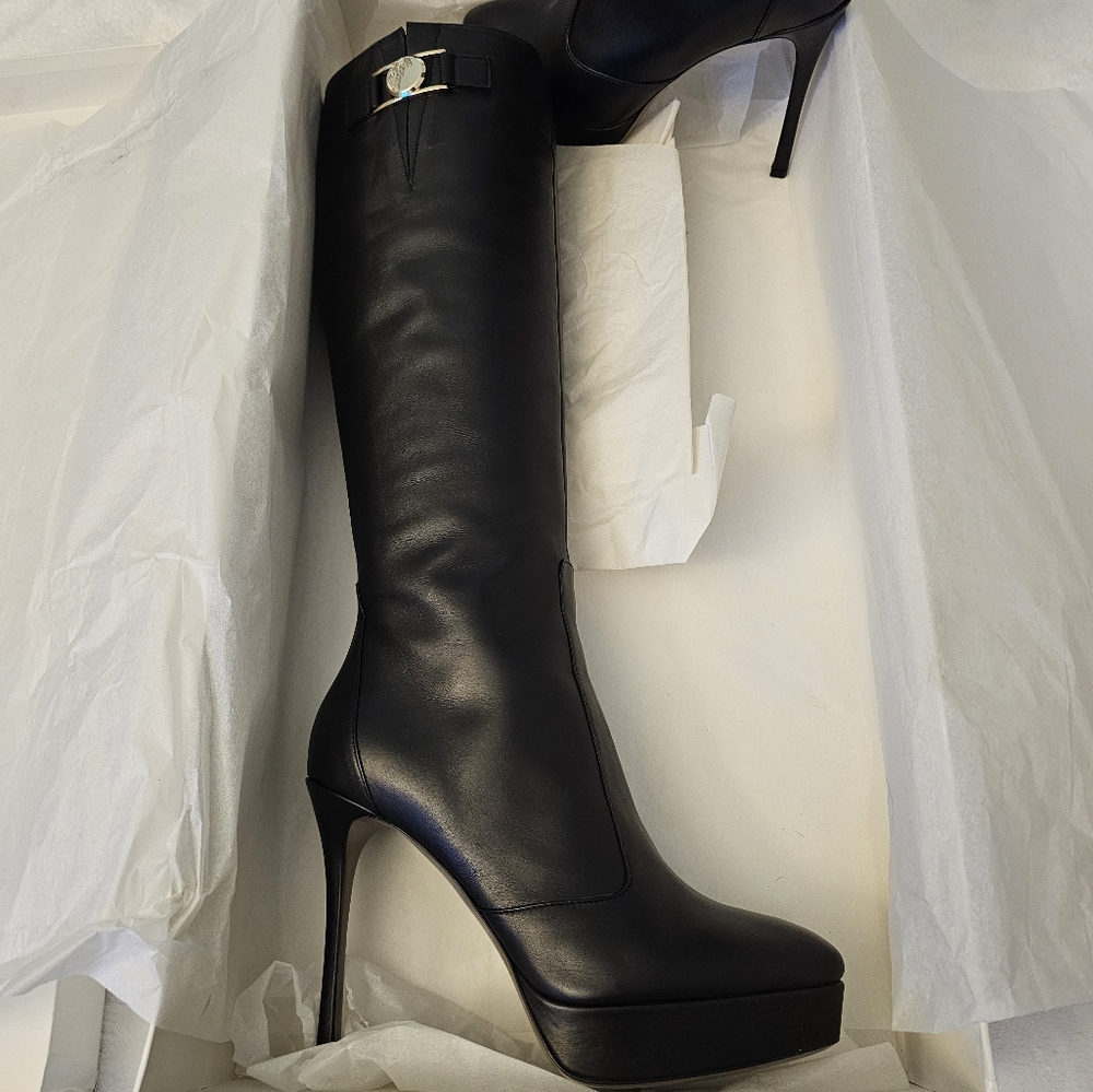 Versace Leather Boots NWOT